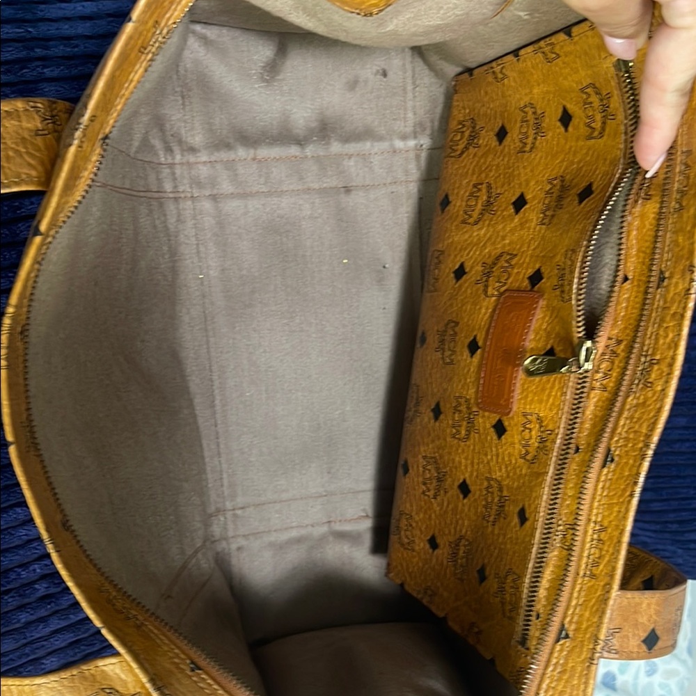 MCM Brown Leather Tote Bag - Picture 4 of 15